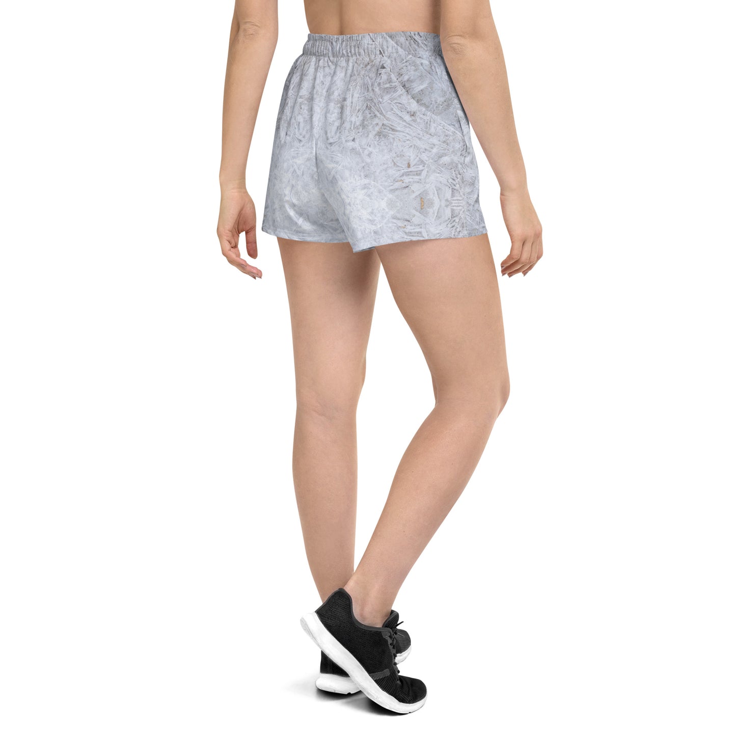 FRESNK Geo Print White Silver Athletic Shorts