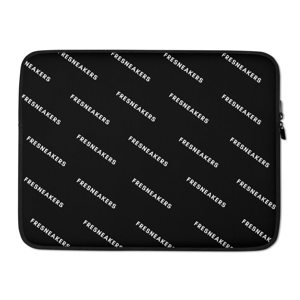 FRESNK Black Logo Print Laptop Sleeve - 13” 15” Inch