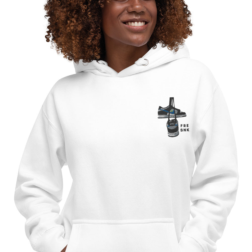 FRESNK Dunk Sneaker Embroidery Hoodie - White
