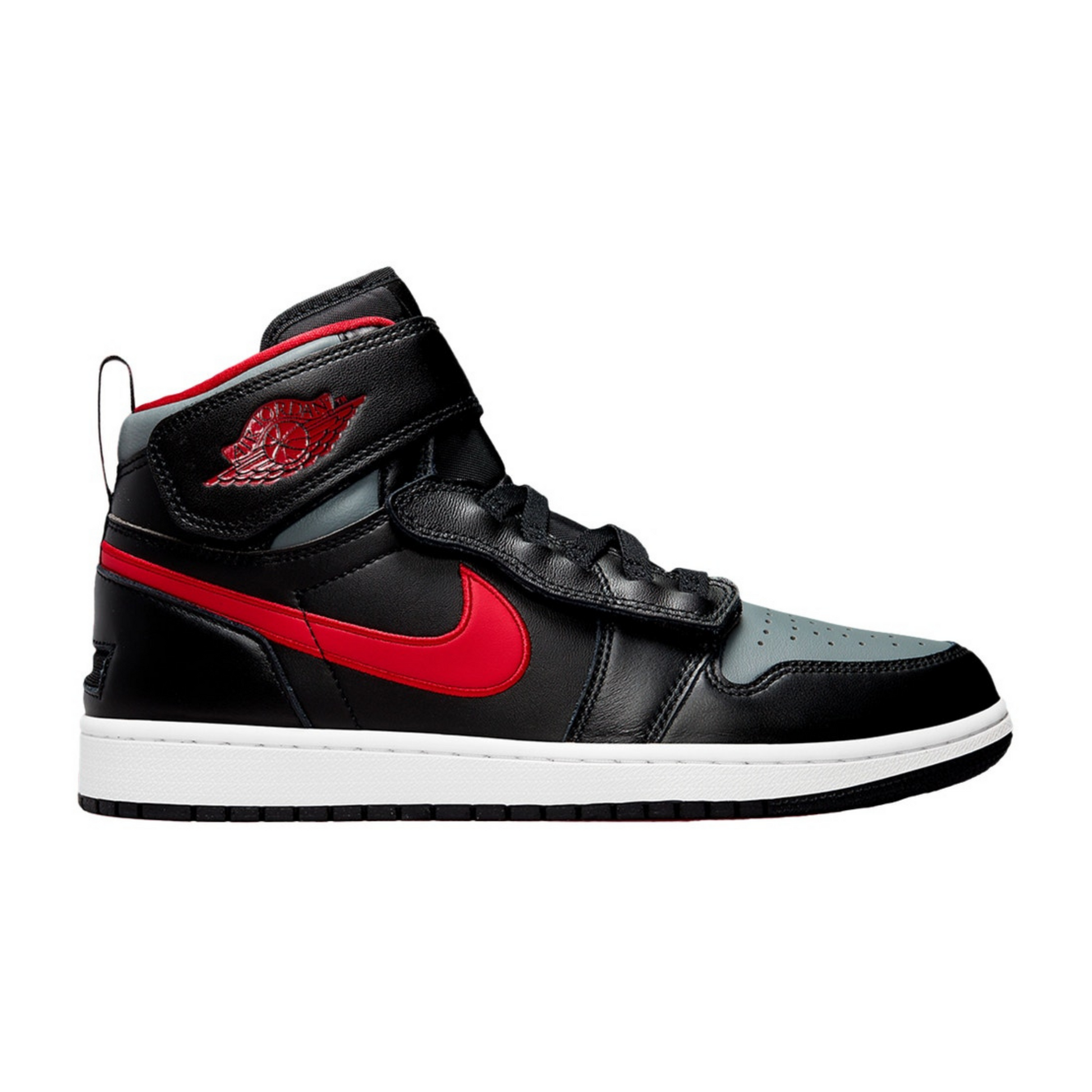 Air Jordan 1 Flyease Black Gym Red Smoke Grey Black Red Sneakers