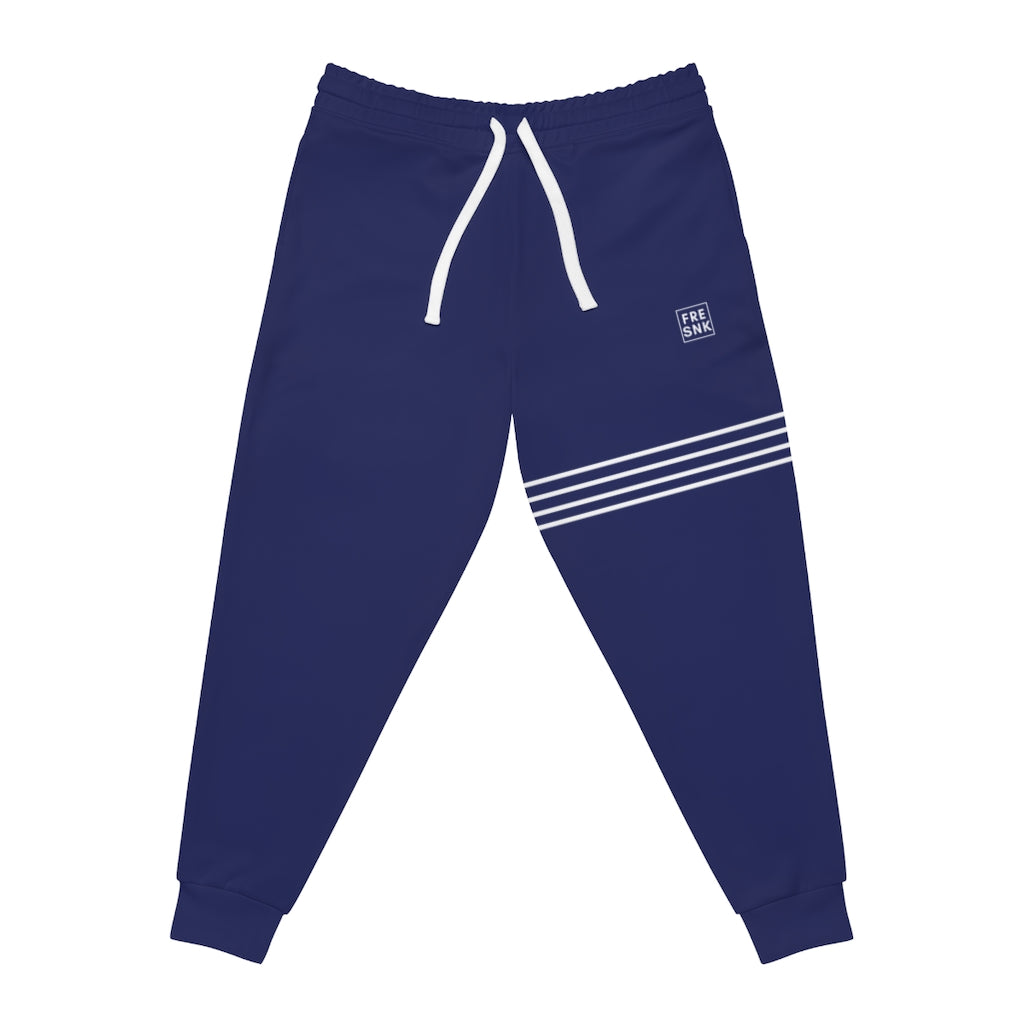FRESNK Logo Four Stripes Sweatpants in Navy Blue