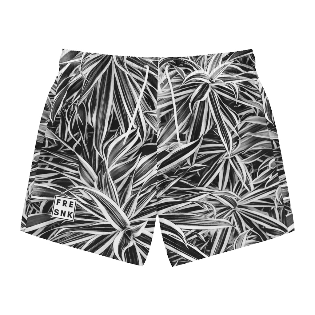 FRESNK Tropical Black & White Swim Shorts