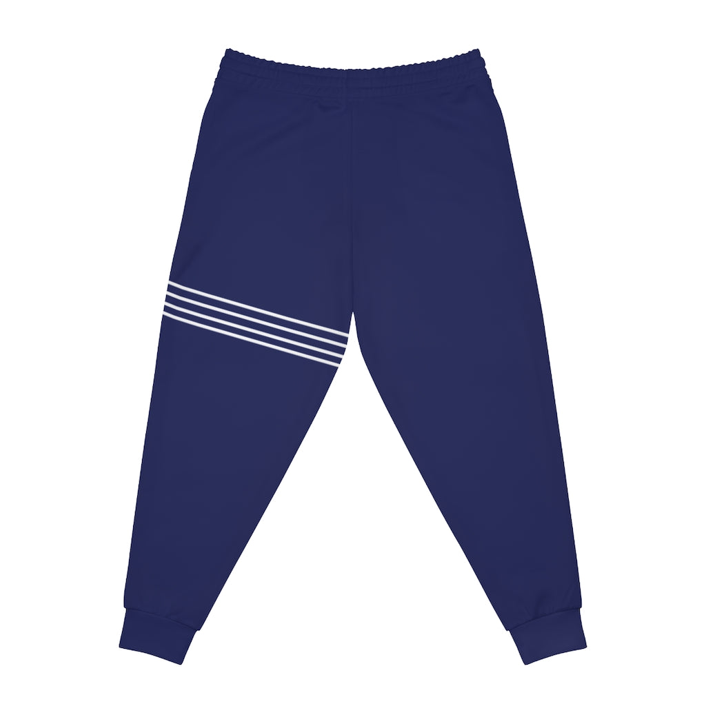 FRESNK Logo Four Stripes Sweatpants in Navy Blue